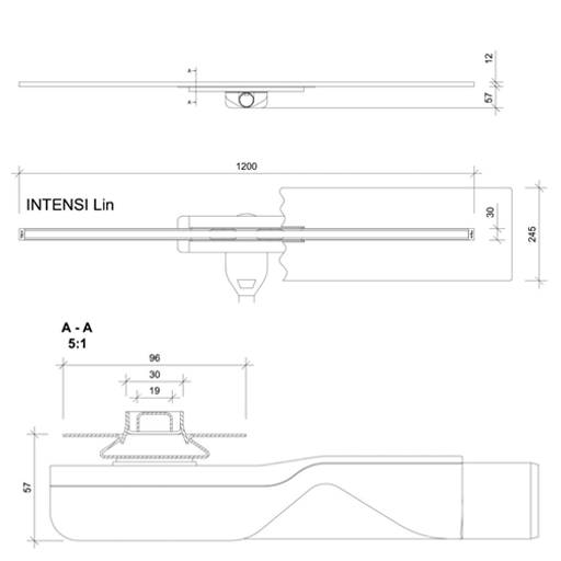 Technische Zeichnung - INTENSI 316 LIN